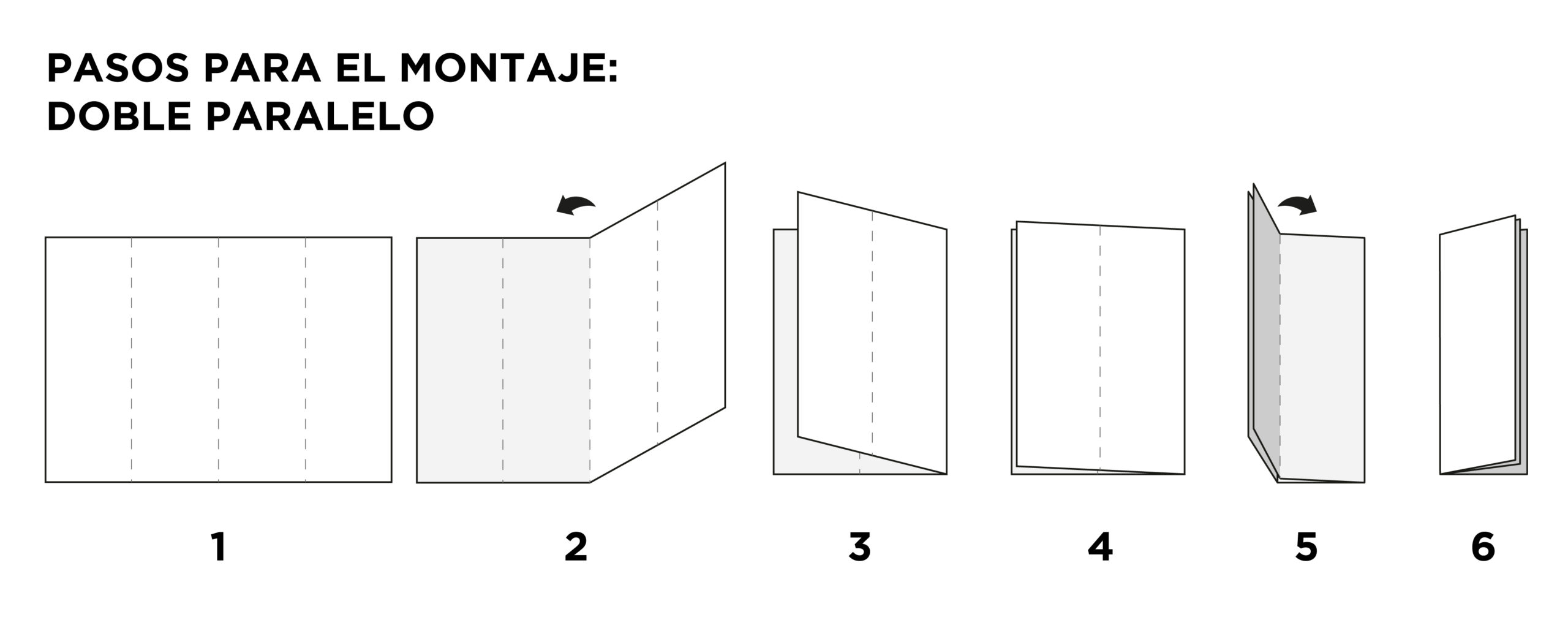 folleto cuadríptico doble paralelo