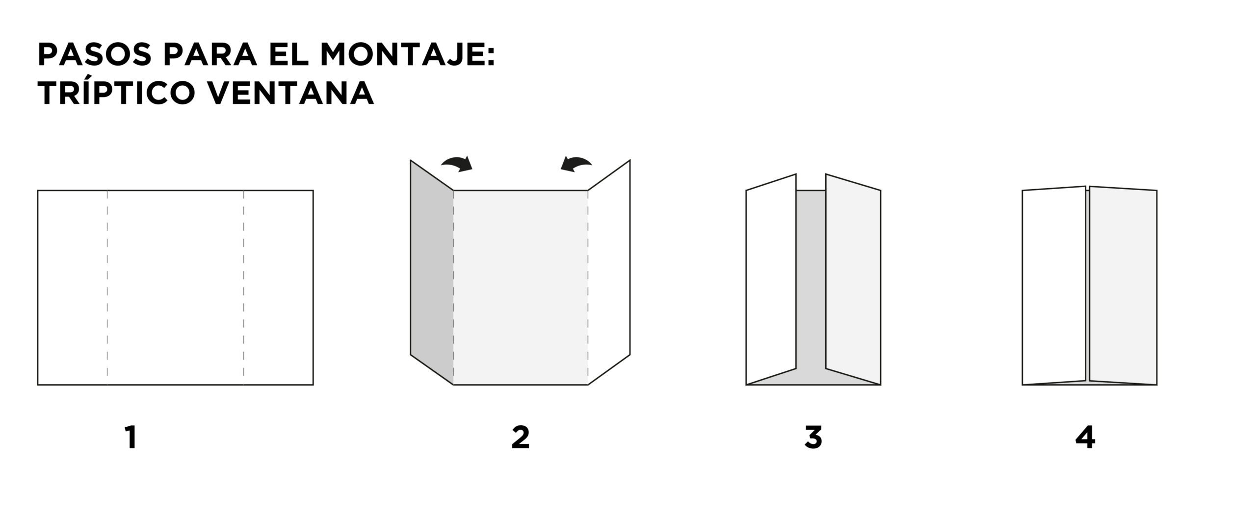 folletos tríptico con plegado en ventana