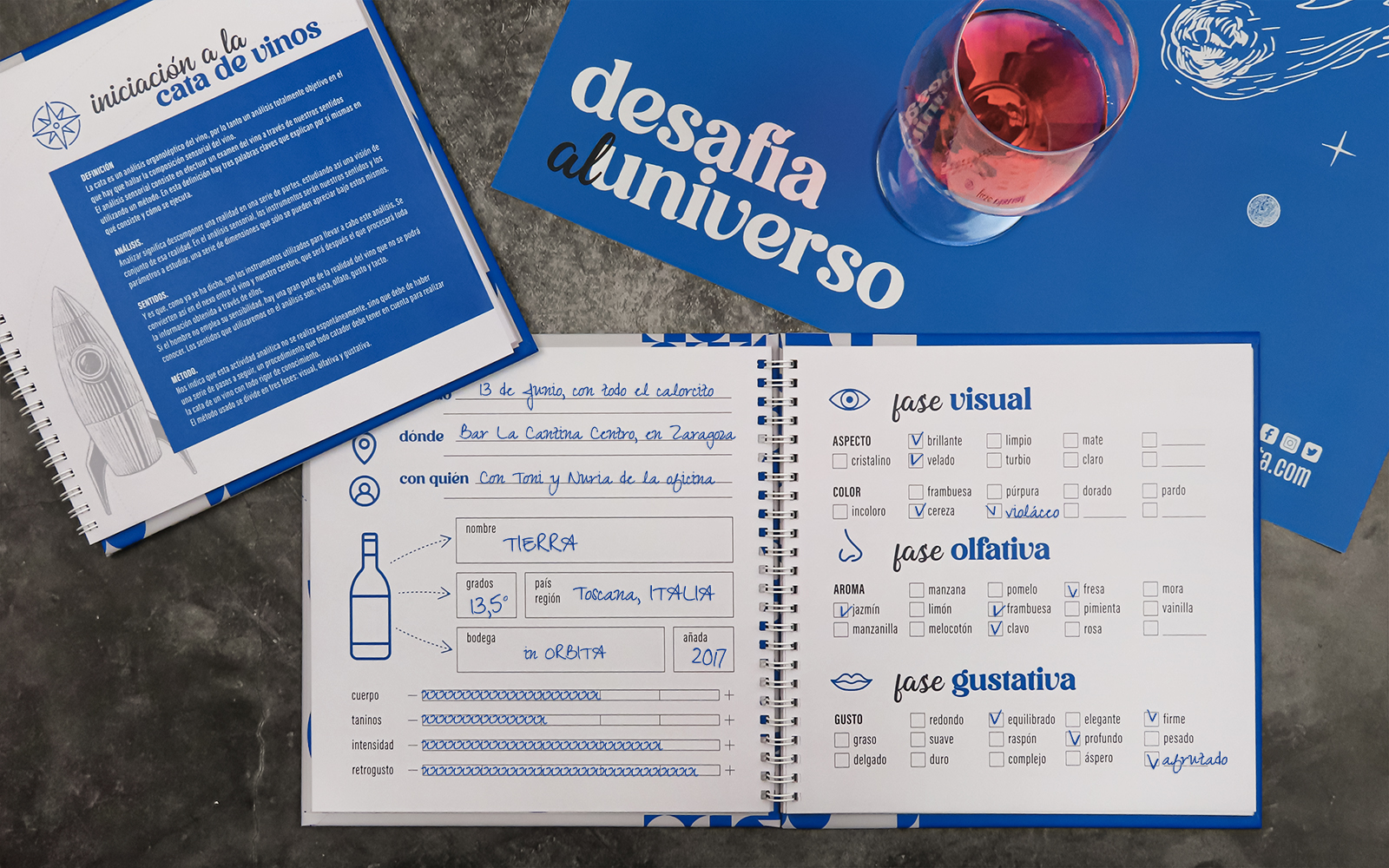 material publicitario catas de vino